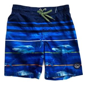 ZEROXPOSUR Blue Shark Swim Shorts
